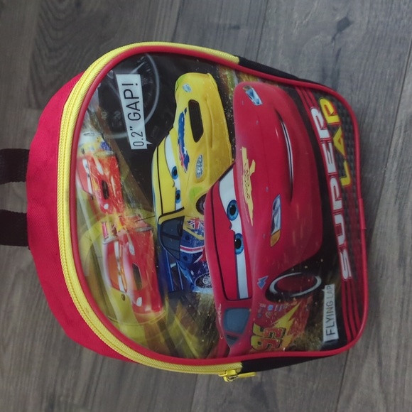 Disney Pixar Cars Super Lap Flying Lap 0.2"Gap Backpack 11x9 EUC - Picture 1 of 12
